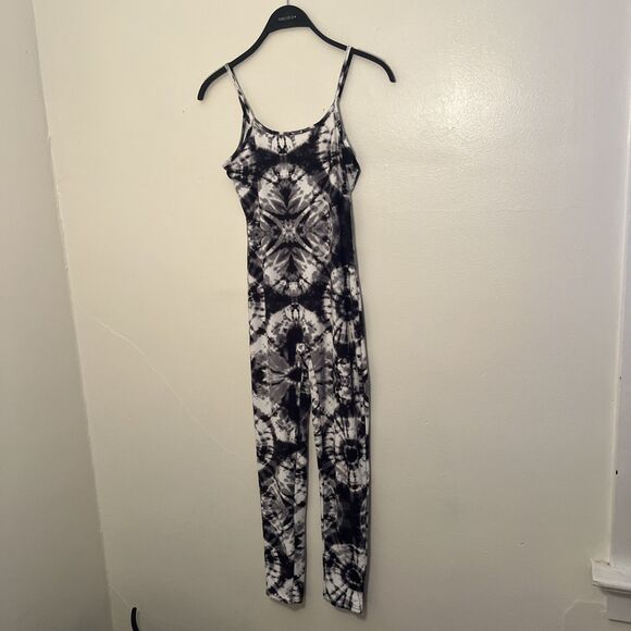 Roma Concept Grayscale Tie Dye Bodysuit Sleeveless Playsuit Boho Festival- Small - Picture 6 of 8